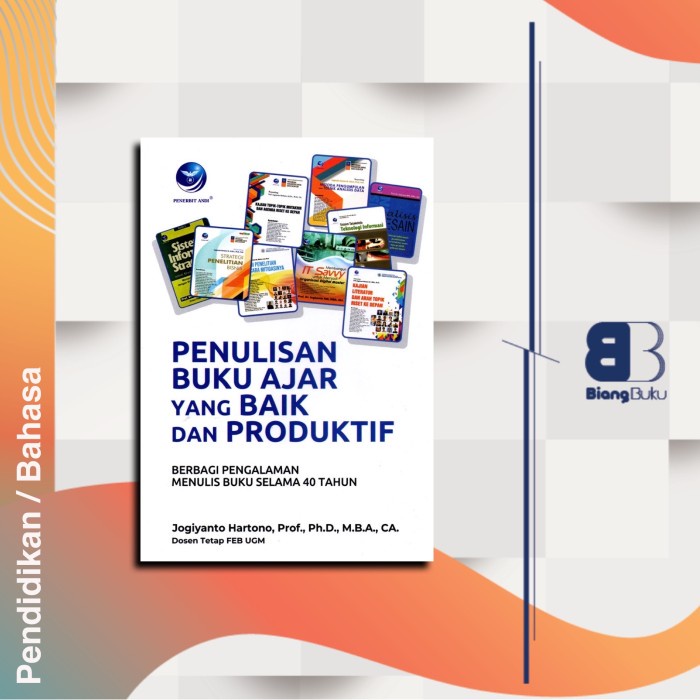 Jual Buku Penulisan Buku Ajar Yang Baik Dan Produktif - Jogiyanto