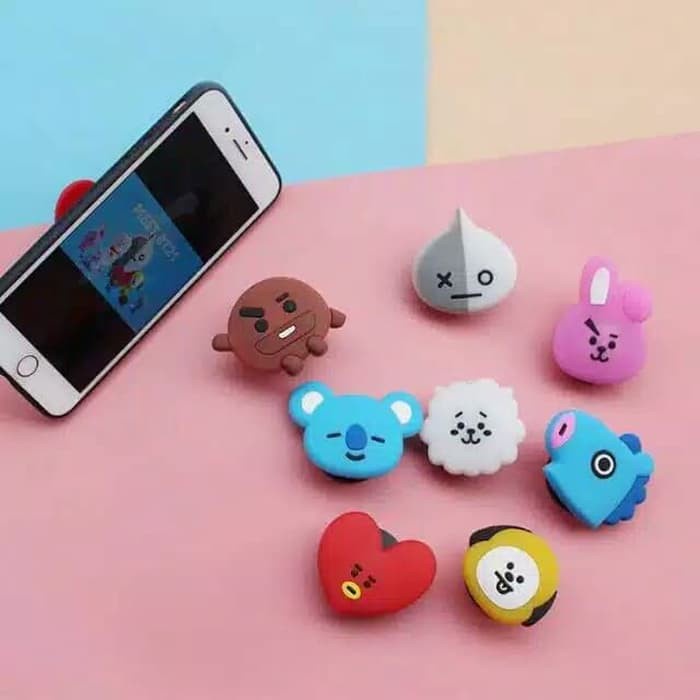 Jual BT21 Stand Hp socket 3d Pvc Motif - PopSocket Karakter - PopSocket ...