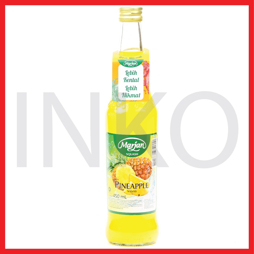 Jual MARJAN SQUASH RASA PINEAPPE NANAS BOTOL 450ML | Shopee Indonesia
