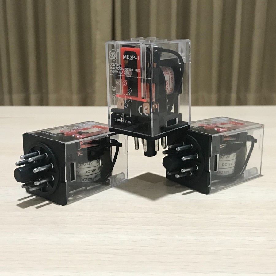 Jual RELAY MK2P 8 PIN 10A DC 12V 12 VOLT DC 24V 24 VOLT AC 220V 220 ...