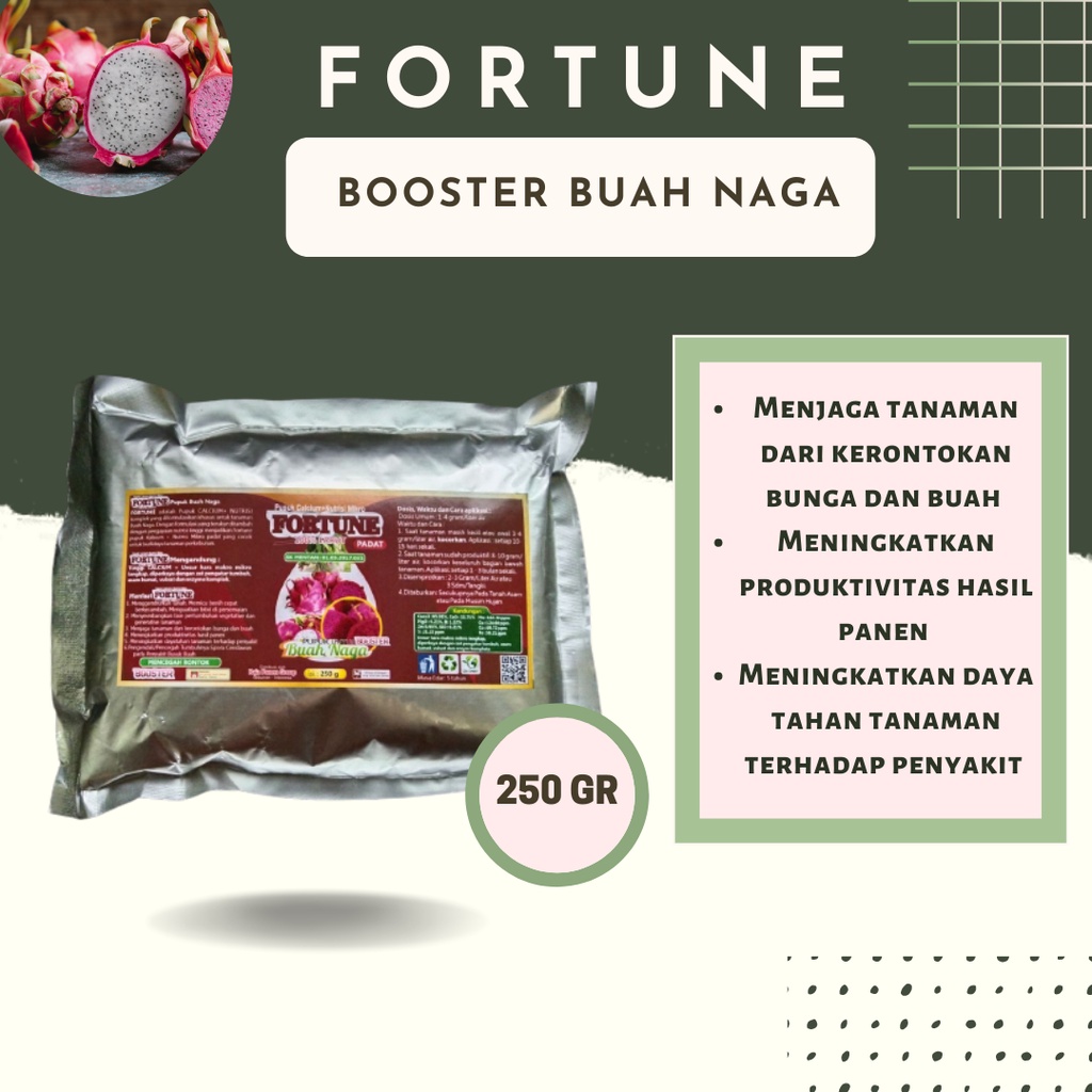 Jual Pupuk Tanaman Buah Naga Agar Cepat Berbuah Pupuk Booster Buah Naga Pupuk Fortune Buah