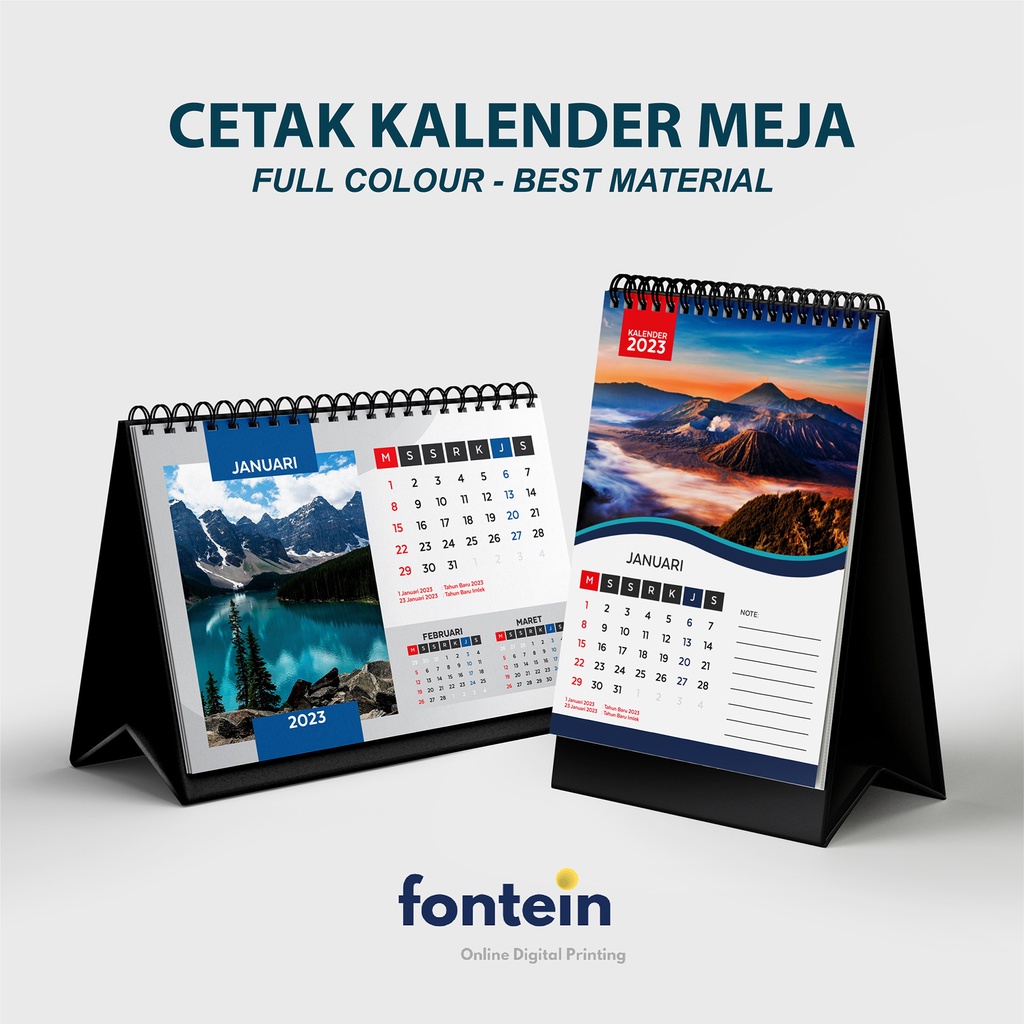 Jual Cetak Kalender Meja Duduk Custom A5 | Shopee Indonesia