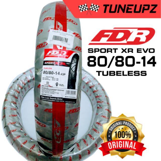 Jual FDR SPORT XR EVO 80/80-14 BAN TUBELESS MATIC RING 14 HONDA VARIO ...
