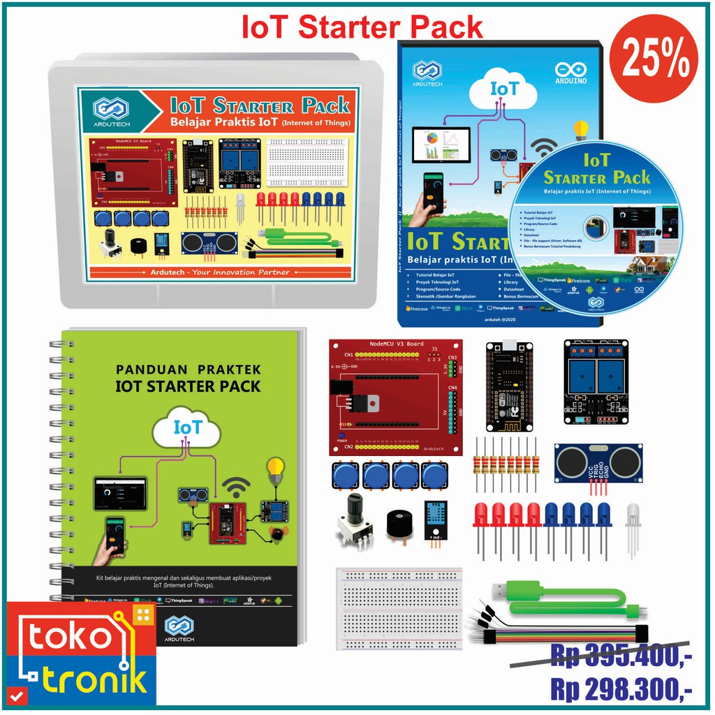 Jual IoT Starter Pack. Paket Belajar Praktis IoT Internet Of Things ...