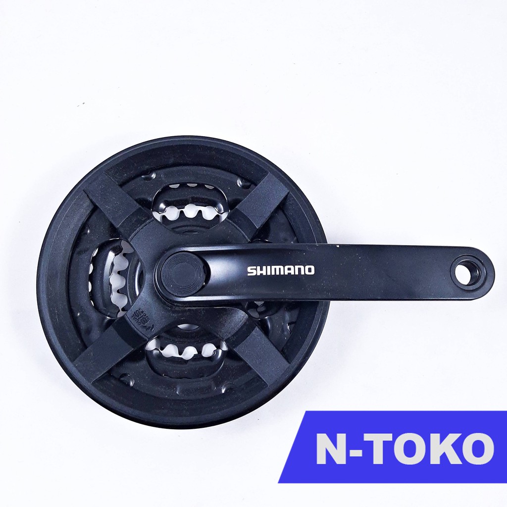 Jual Crank Sepeda Hitam 3 X 8 Speed Shimano MTB Universal TY301 Alloy ...