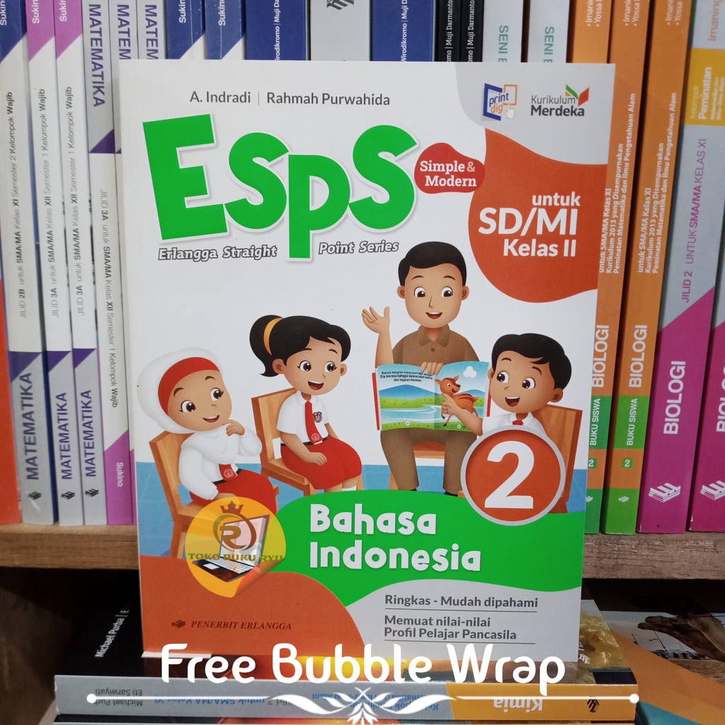 Jual ESPS Bahasa Indonesia Kelas 2 SD/MI Kurikulum Merdeka Erlangga ...