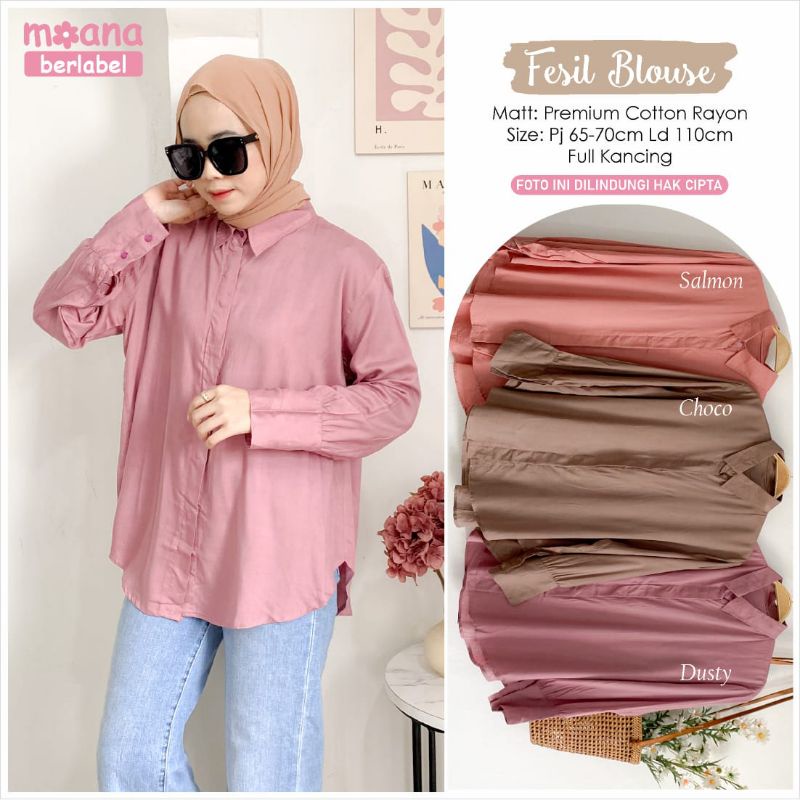 Jual Fesil blouse by moana | Shopee Indonesia