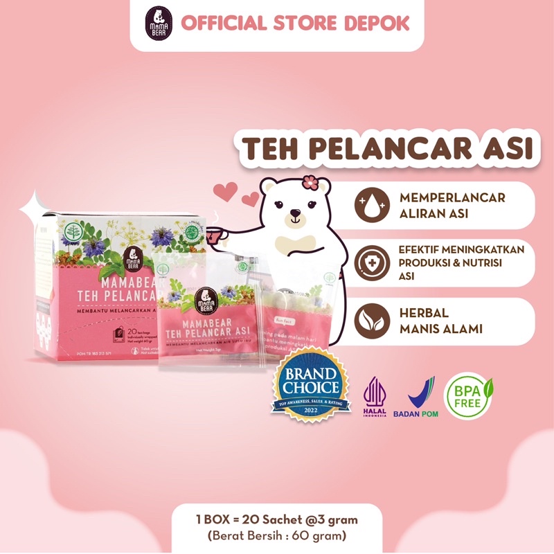 Jual MamaBear Teh Pelancar ASI / Memperlancar Aliran ASI / ASI BOOSTER ...