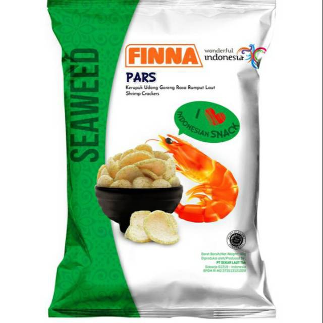 Jual Finna snack kerupuk udang pars seaweed 40 gram | Shopee Indonesia