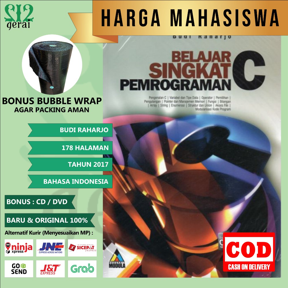 Jual BUKU BELAJAR SINGKAT PEMROGRAMAN C BUDI RAHARJO HARGA MAHASISWA ...