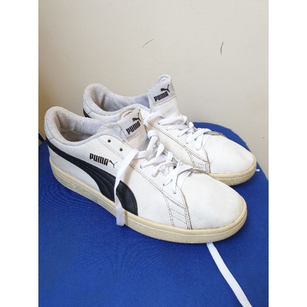 Jual Puma Sneakers Smash V2L Black White second | Shopee Indonesia