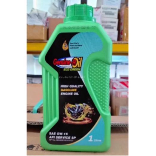 Jual OLI GENUINE-R OIL ECO GREEN 0W-16 1LT | Shopee Indonesia