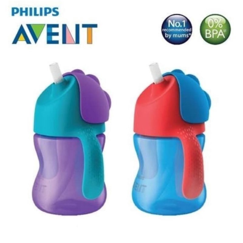 Jual Philips Avent Straw Cup Bottle 7 Oz (200 ml)/Botol Minum Anak