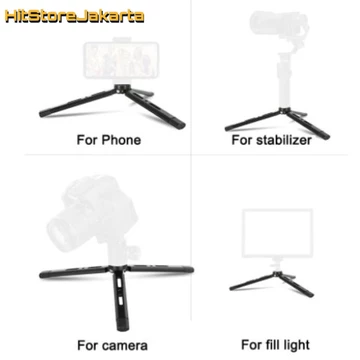 Aluminium Tripod Gimbal Handphone DSLR Tripod Mini Mirrorless Action Cam Tripod Aluminum