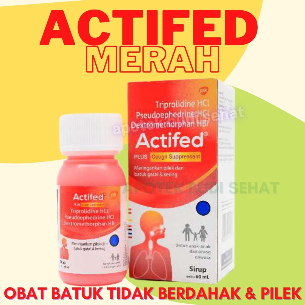 Jual Actifed Merah Cough Sirup Ml Obat Batuk Kering Pilek Obat Batuk