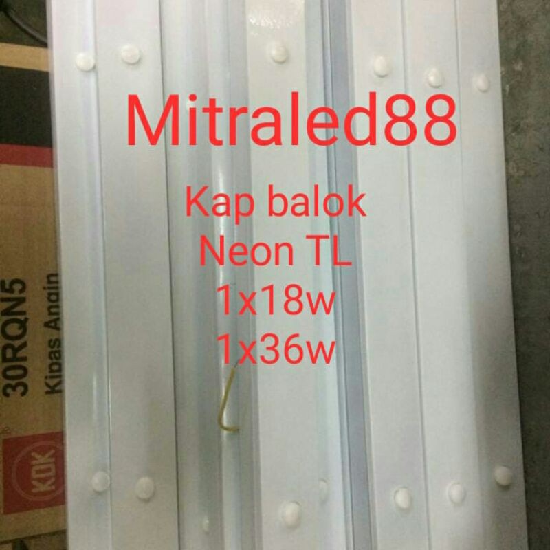 Jual Kap Lampu Tl Balok X X Watt Housing Neon T W Cm M