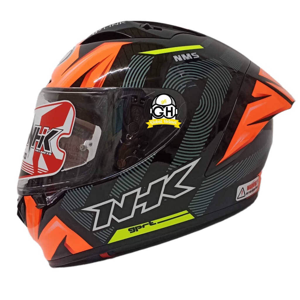 Jual Nhk Helm Gpr Tech Street Nms Black Orange Glossy Gp R Tech Shopee Indonesia