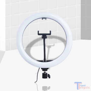 Paket Komplit Vlogger Make Up Ring Light LED 20cm 26cm 32cm Holder HP Free Tripod 2.1m Lampu