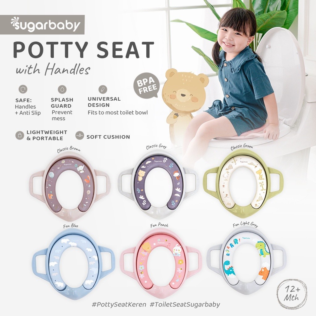 Jual Sugar Baby Potty Seat with Handles / Ring kloset Dengan Pegangan