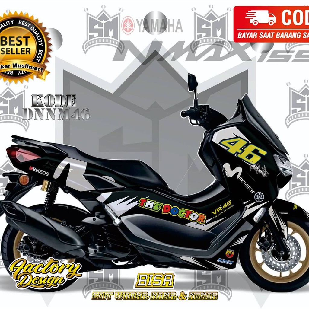 Jual Sticker decal full body Yamaha Nmax Monster Energy Hitam | Shopee ...