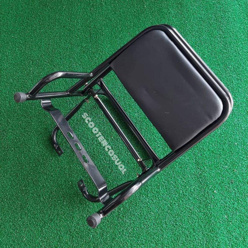 Jual BACKRACK VESPA 2in1 PX PS EXCEL EXLUSIVE CROME DAN HITAM Shopee