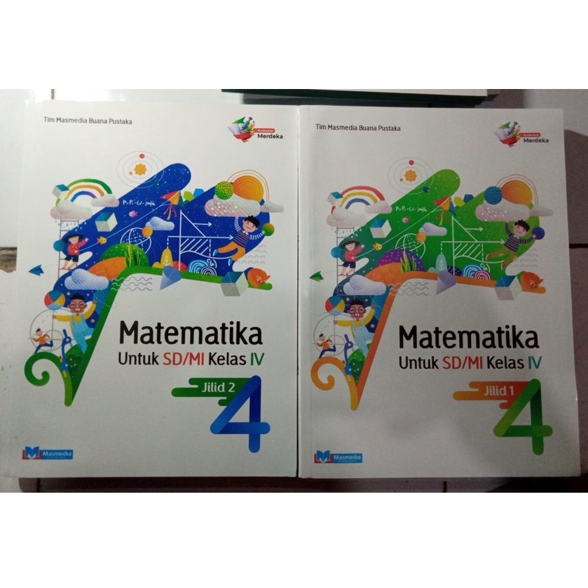 Jual Matematika Kurikulum Merdeka Kelas 4 SD MI Masmedia | Volume 1 dan ...