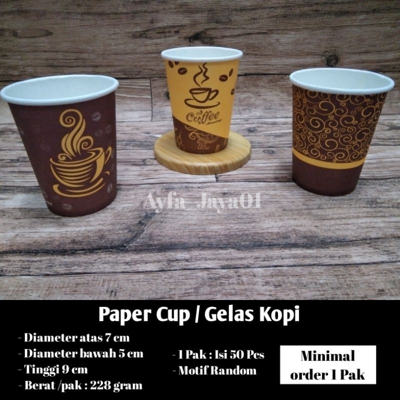 Jual Paper Cup Gelas Kertas Tahan Panas Untuk Kopi Ukuran 9 Oz | Shopee ...