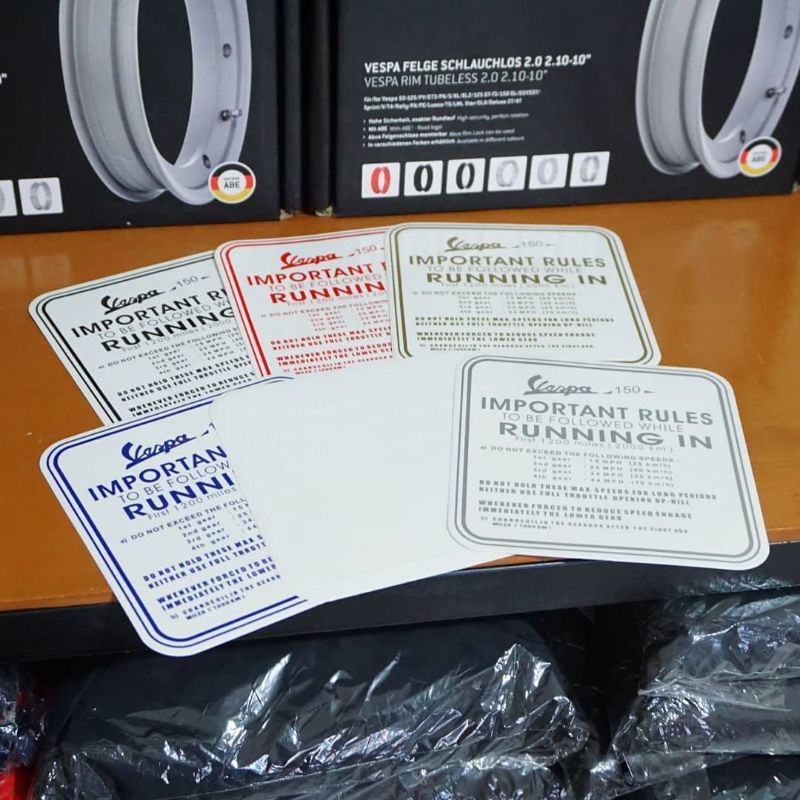 Jual Stiker Vespa Running In Stiker Bagasi | Shopee Indonesia