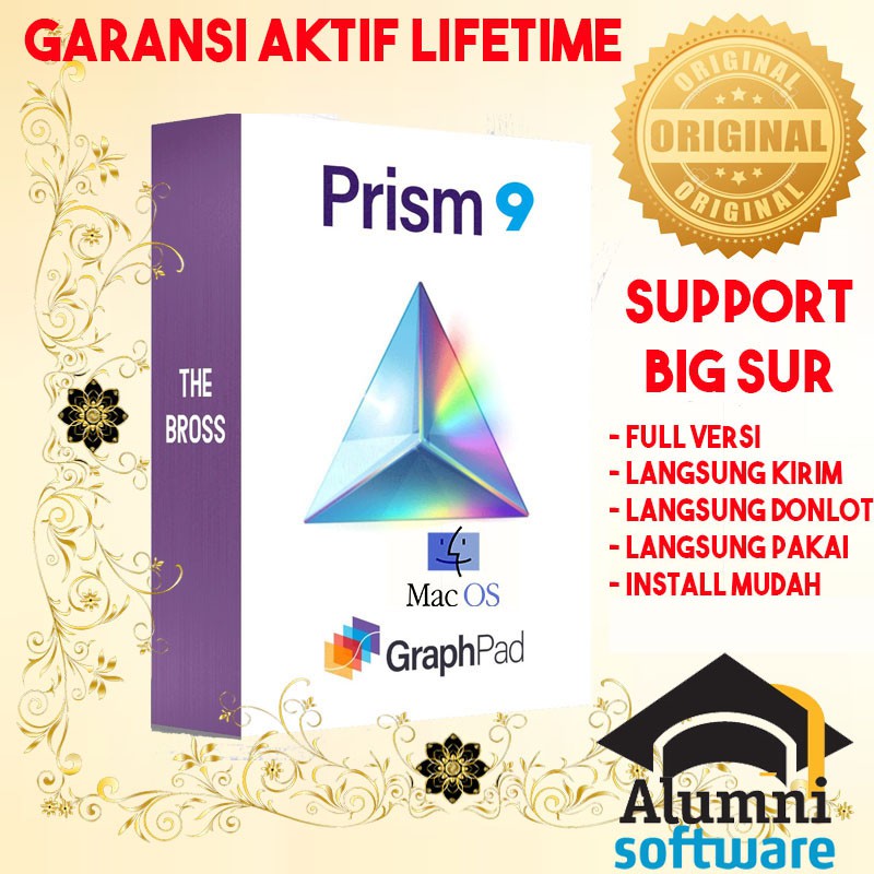 Jual [FULL VERSION] GraphPad Prism 9 Mac BIG SUR GARANSI AKTIVASI