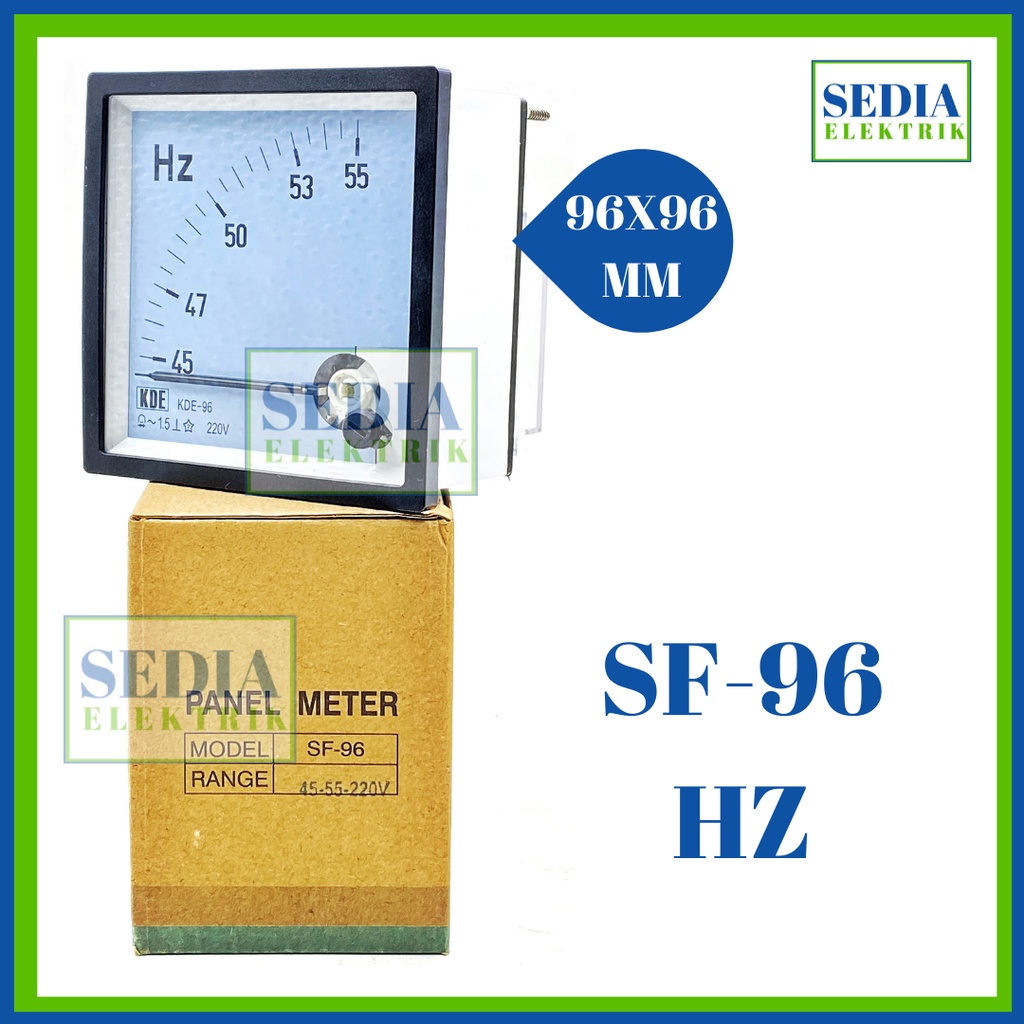 Jual PANEL METER ANALOG SF-96-HZ FREQUENCY METER FREKUENSI METER 96X96 ...