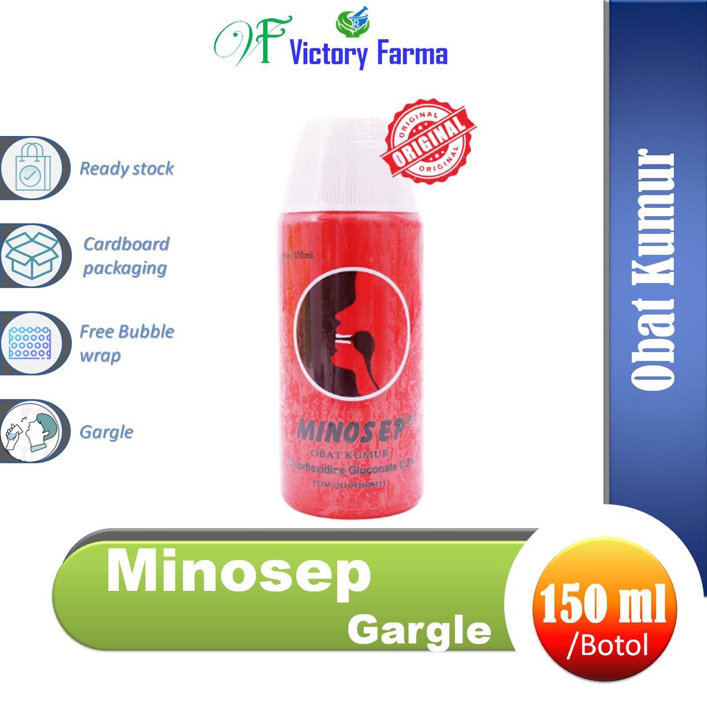 Jual Minosep Merah Obat Kumur Botol 150 Ml Mouthwash Dan Gargle