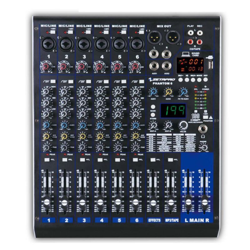 Jual Mixer Zetapro Phantom Original Phantom Chanel Recording