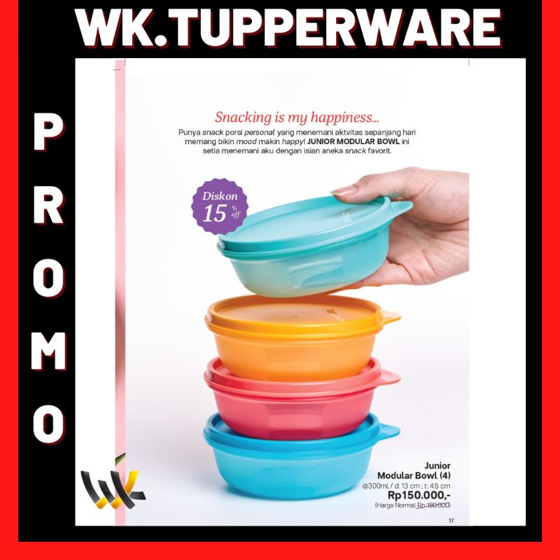 Jual JUNIOR MODULAR BOWL TUPPERWARE PROMO TEMPAT MAKAN TEMPAT MAKAN ...