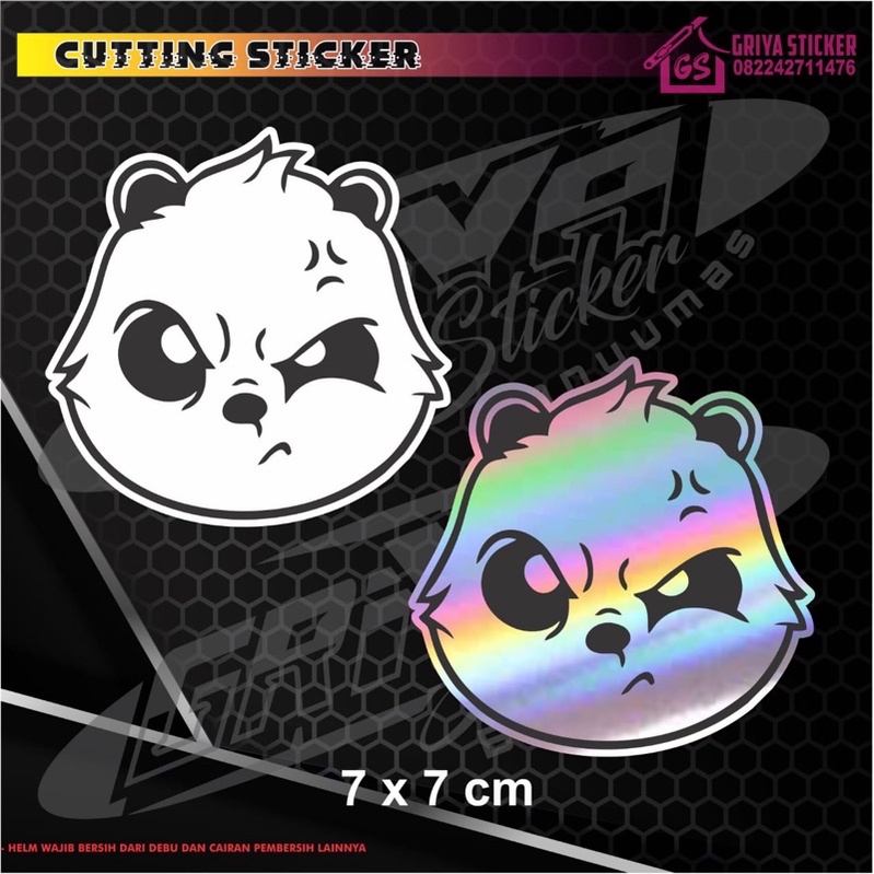 Jual STICKER KEPALA PANDA stiker cutting kepala panda Shopee Indonesia