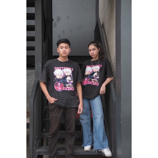 Jual Satoru Gojo Rewashed Oversized TEE | Shopee Indonesia