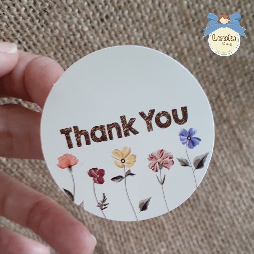 Jual STIKER THANK YOU/ STIKER LABEL THANK YOU/ STIKER BULAT 5 CM ...