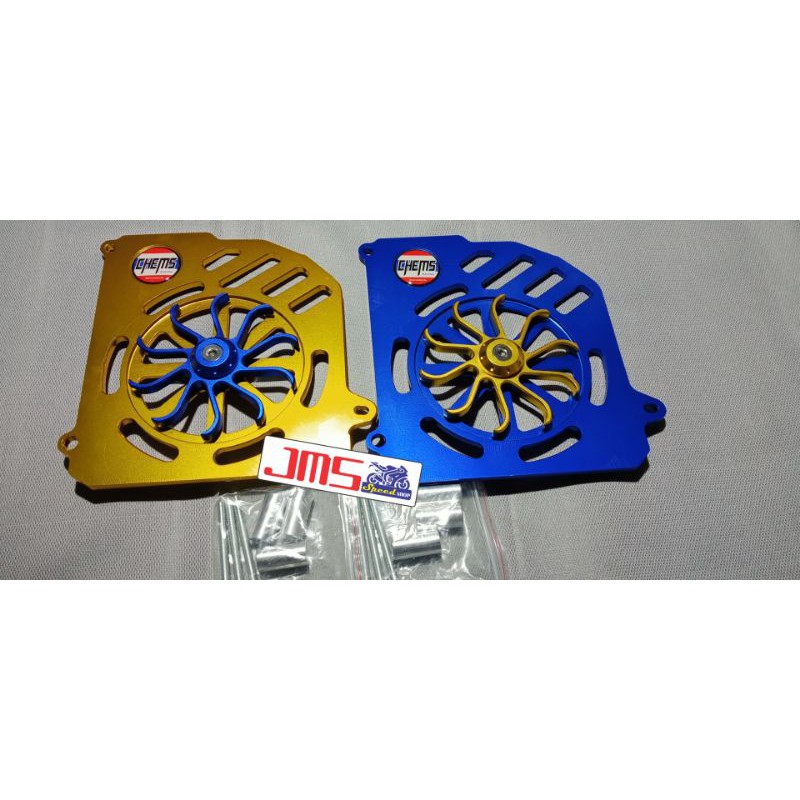 Jual Cover Tutup Radiator Cnc Plus Kipas Yamaha Nmax Lama Dan Nmax New Lexi Aerox Biru Gold