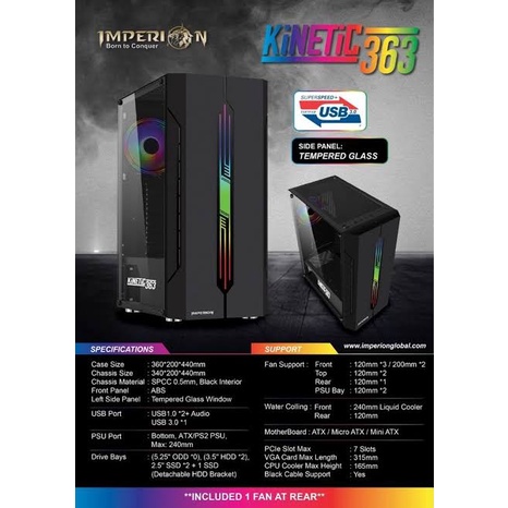Jual Casing Imperion Kinetic 363 Free 1 Fan | Shopee Indonesia