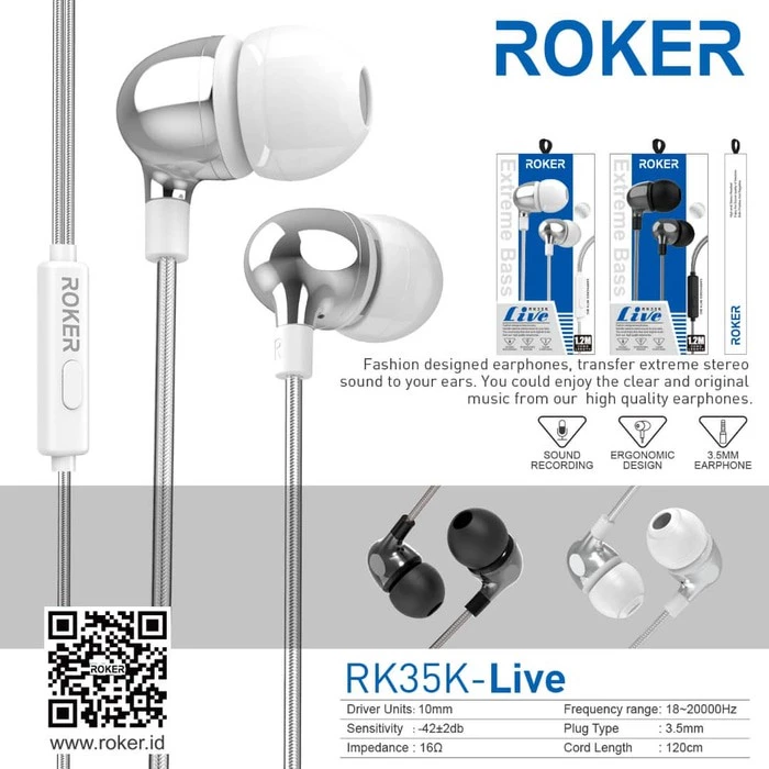 Handsfree / earphone / headset Roker Live RK35K