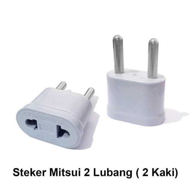Jual Over Steker Sambungan Colokan Pipih Gepeng 2 Pin Mitsui | Shopee ...