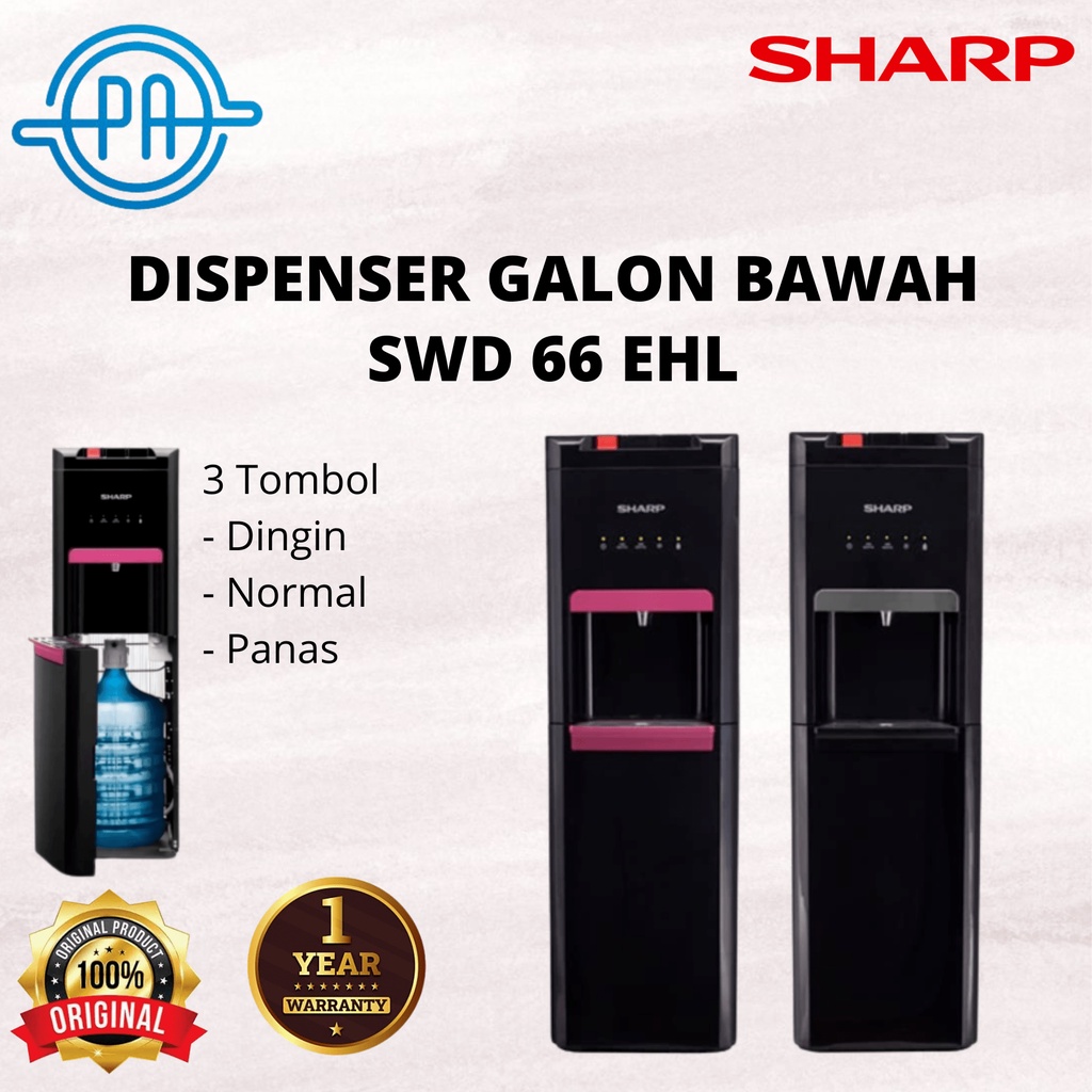 Jual DISPENSER GALON BAWAH SHARP SWD 66 EHL / SWD66 EHL / SWD 66EHL ...