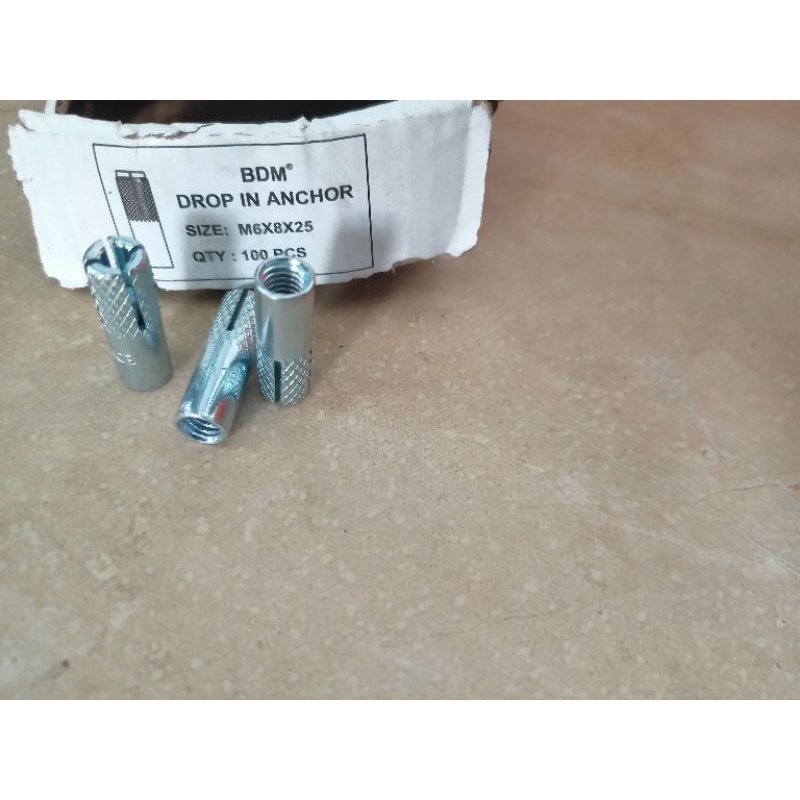 Jual dynaset dinaset m6 /drop in anchor m6/10pcs Shopee Indonesia