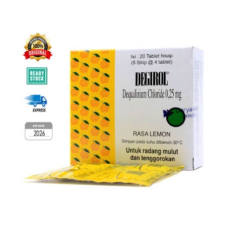 Jual Degirol 0.25mg Rasa Lemon EXP 2026 Tablet Hisap Sakit Tenggorokan ...