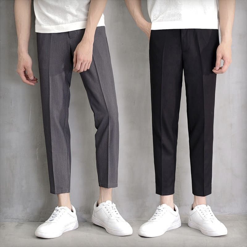 Jual Celana Ankle Pants Formal Bahan Kerja Kantor Panjang Pria Fashion