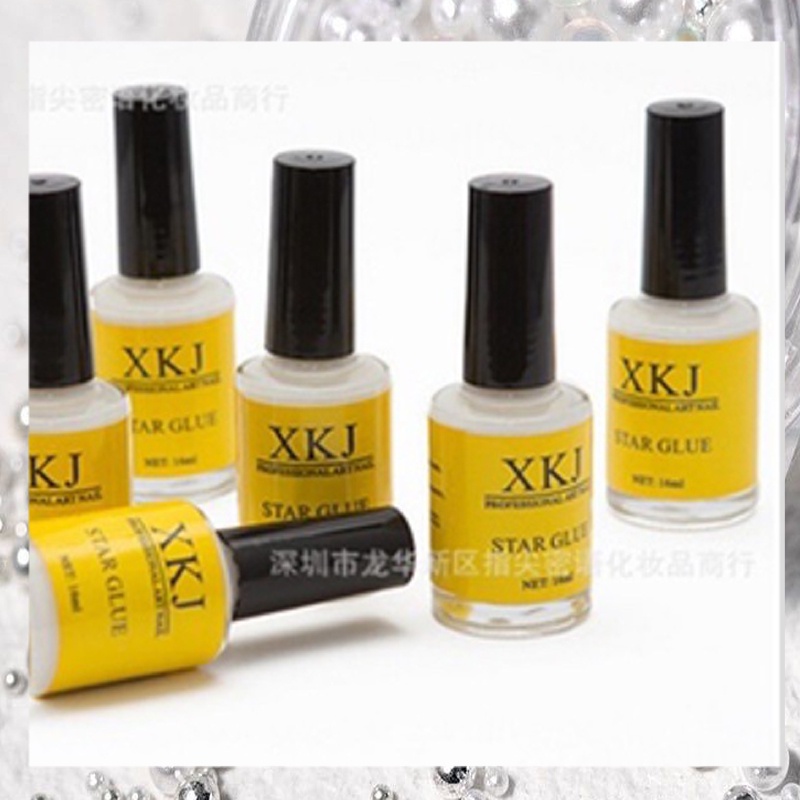Jual Transfer Foil Glue XKJ / Lem Nail Foil XKJ / Lem XKJ Botol Kaca