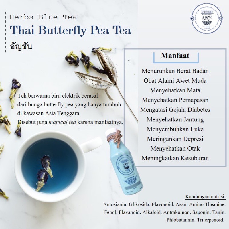 Jual RB Rotjes Milk Butterfly Pea Low Fat Diet Milk Tea | Shopee Indonesia