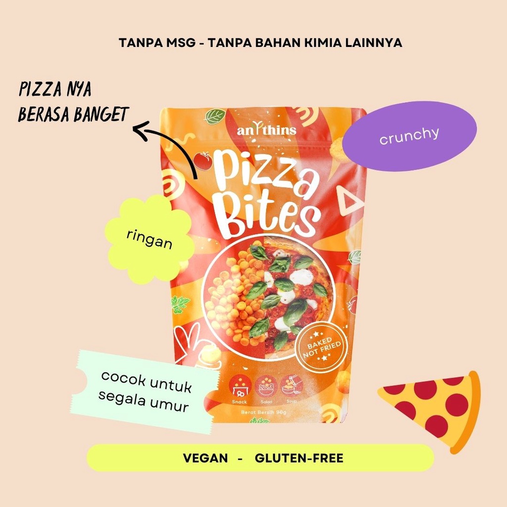 Jual ANYTHINS Pizza Bites Snack Sehat Healthy Snack Cemilan Shopee