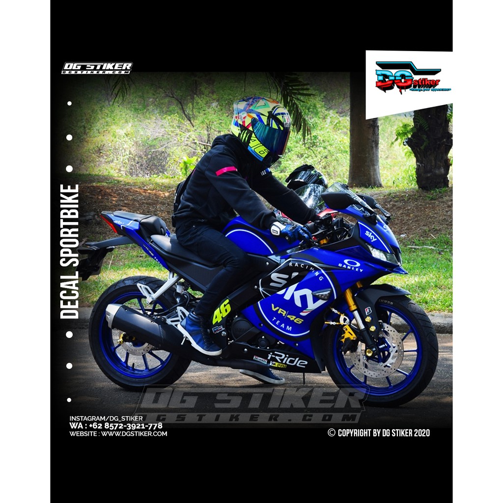 Jual Decal Striping R15 V3 Biru SKY Racing Team VR46 DG Stiker | Shopee ...