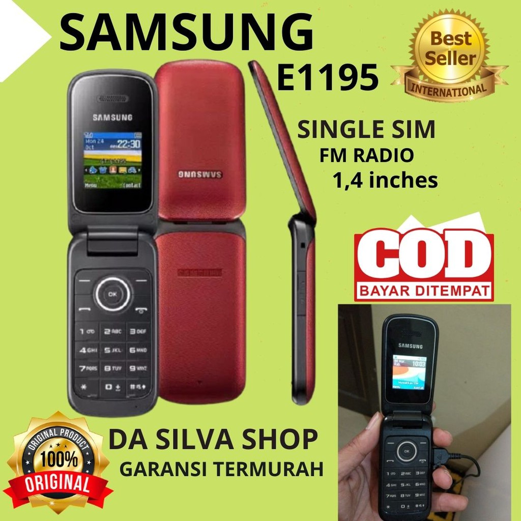 Jual Hp Samsung Flip E1195 Single Sim Secondhp Samsung Jadul Shopee