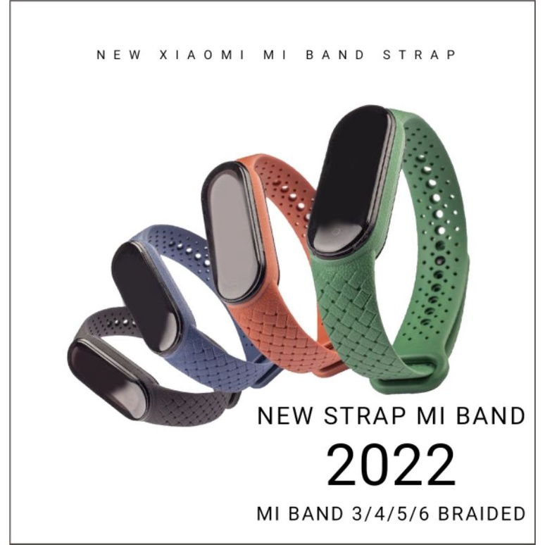 Jual Strap MiBand 3 4 5 6 BRAIDED Tali Pengganti Xiaomi Mi Band 3 4 5 6 Braided Motif Polos Shopee Indonesia